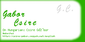 gabor csire business card